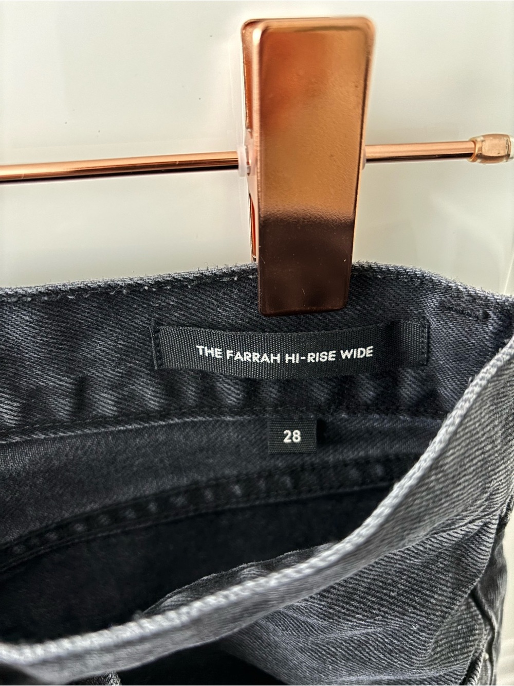 Denim Forum Farrah Hi-Rise Wide Jeans - Black
